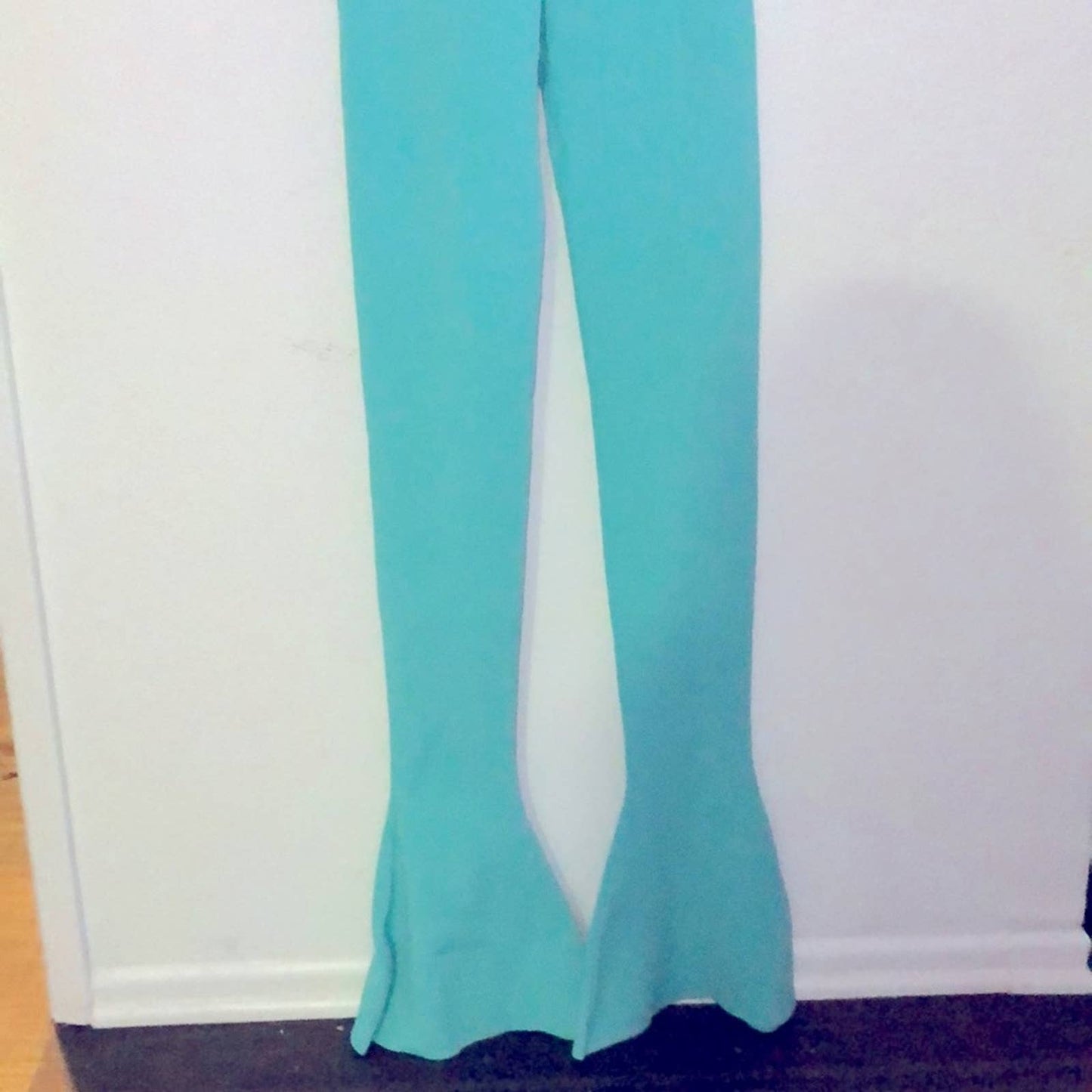 NEW Stella McCartney All In One Compact Knit Jumpsuit in Bright Teal Mint XS