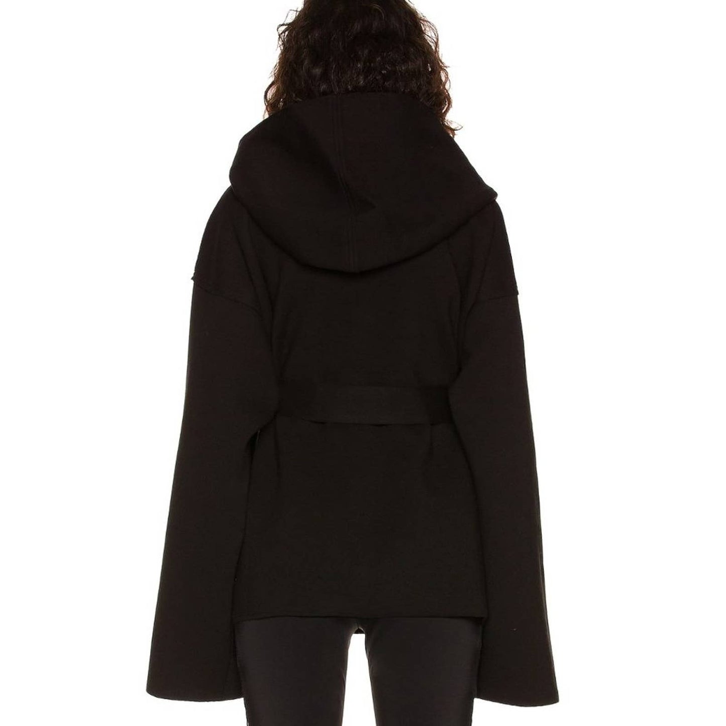 NEW Norma Kamali Oversized Hooded Jacket in Black M/L Medium Large