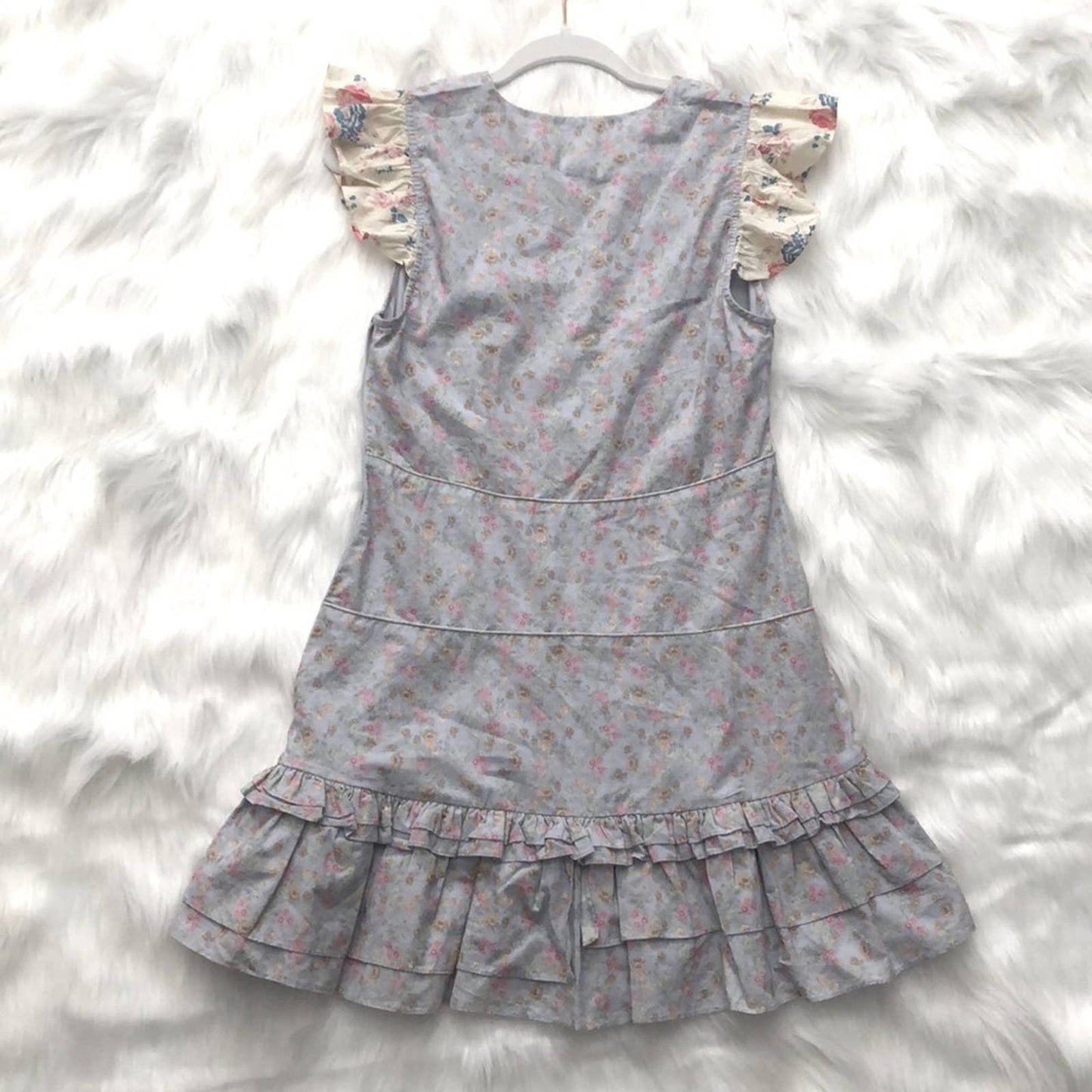 NEW Love Shack Fancy Arthur Mini Dress in Baby Light Blue Skies - Size 6 Small