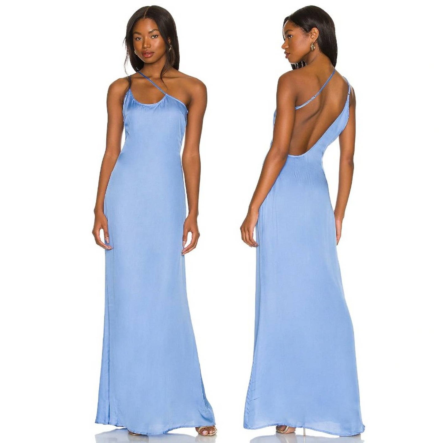 NEW Atoir Lee Dress in Alaska Light Blue - Small S - Formal Maxi Gown Satin Silk