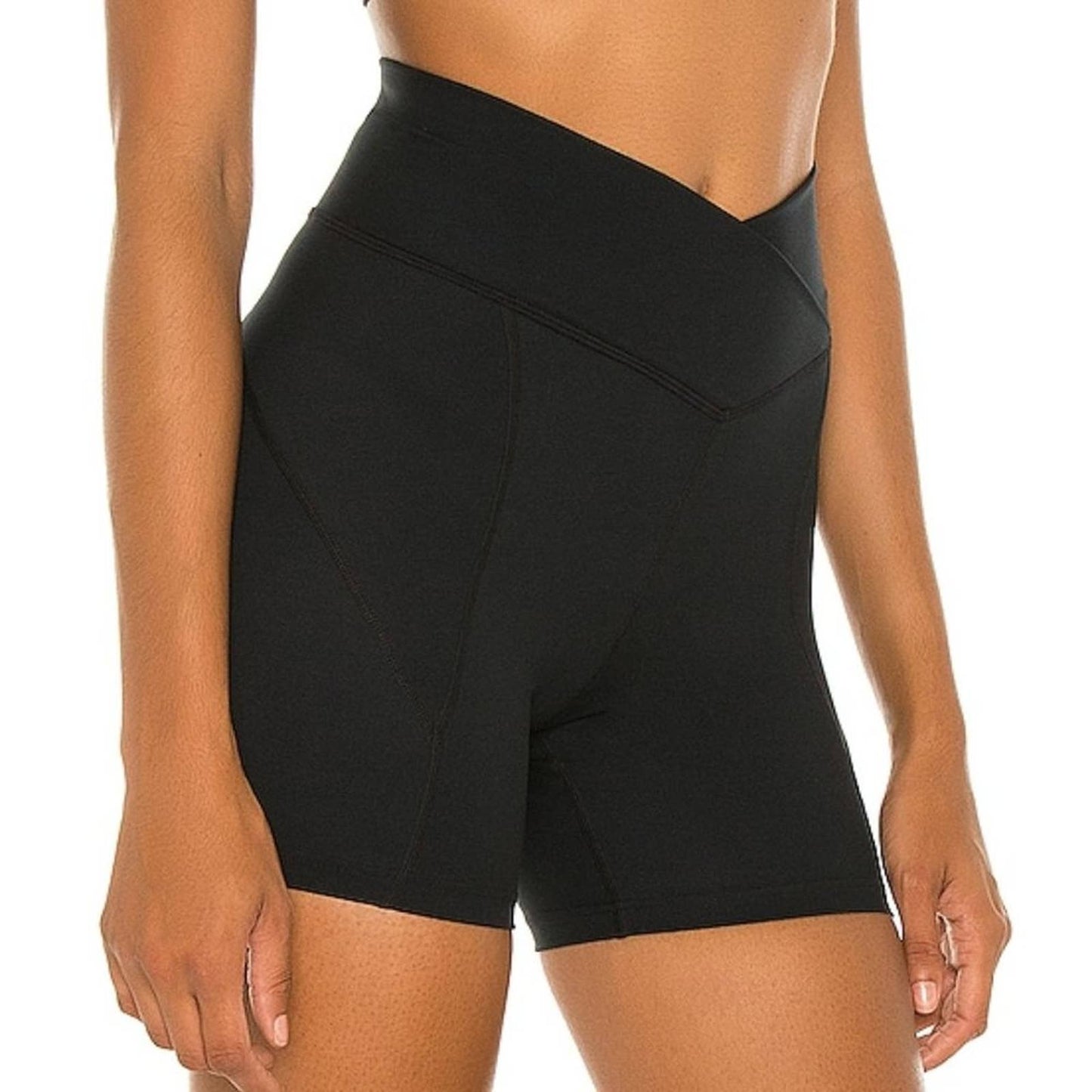 NEW L*SPACE Carter Bike Shorts in Black Mini Biker Yoga Workout Medium M LSpace