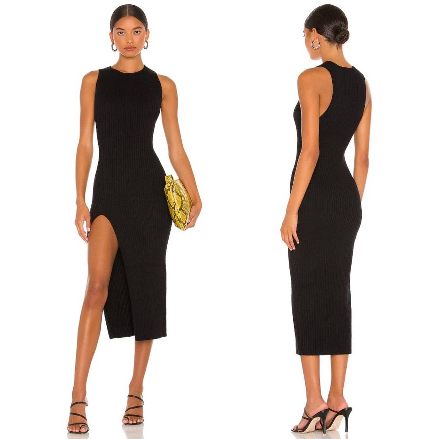 Atoir The Maui Midi Tank Dress in Black Knit Sundress XS XSmall