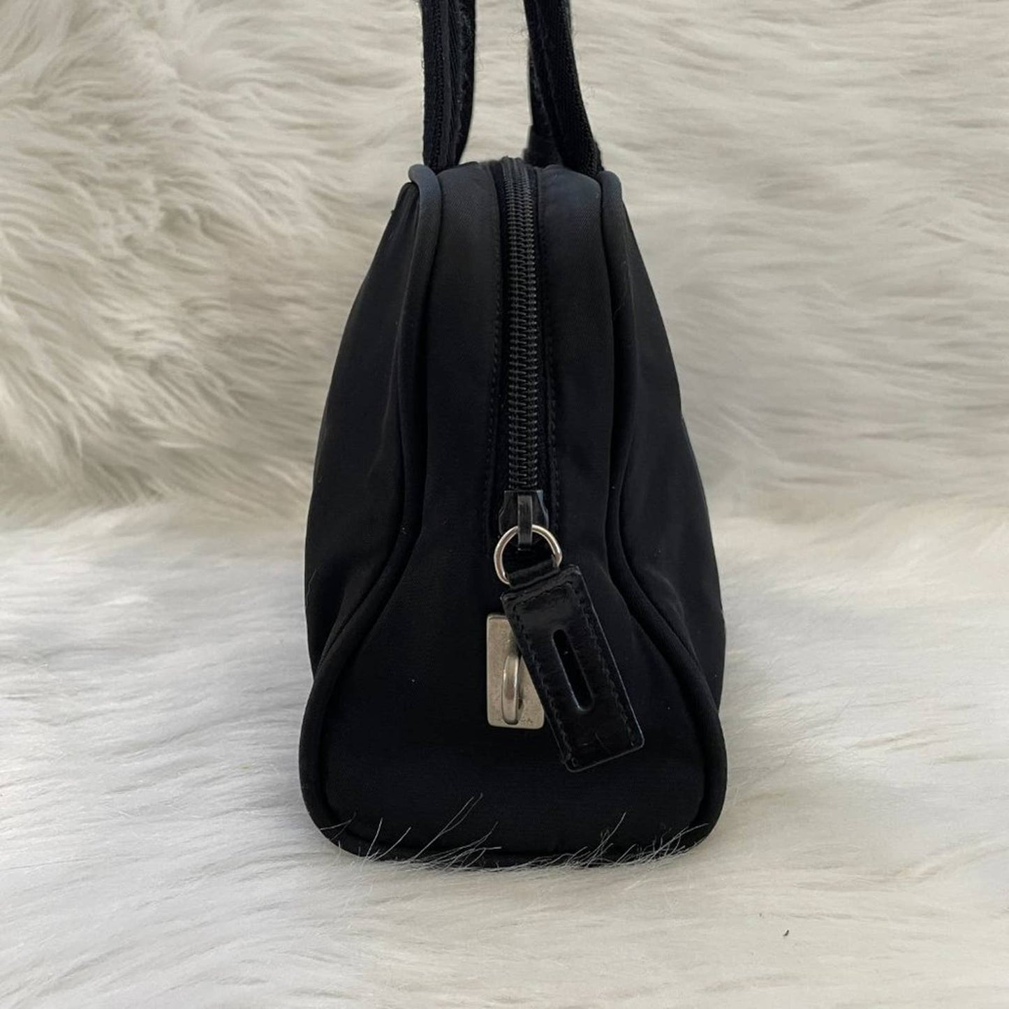 PRADA Vela Shoulder Bag in Black Tessuto Nylon Re-Nylon Sporty Bowling Y2K