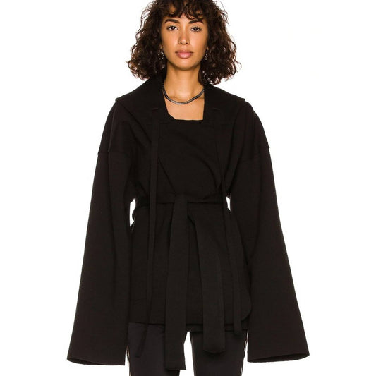 NEW Norma Kamali Oversized Hooded Jacket in Black M/L Medium Large