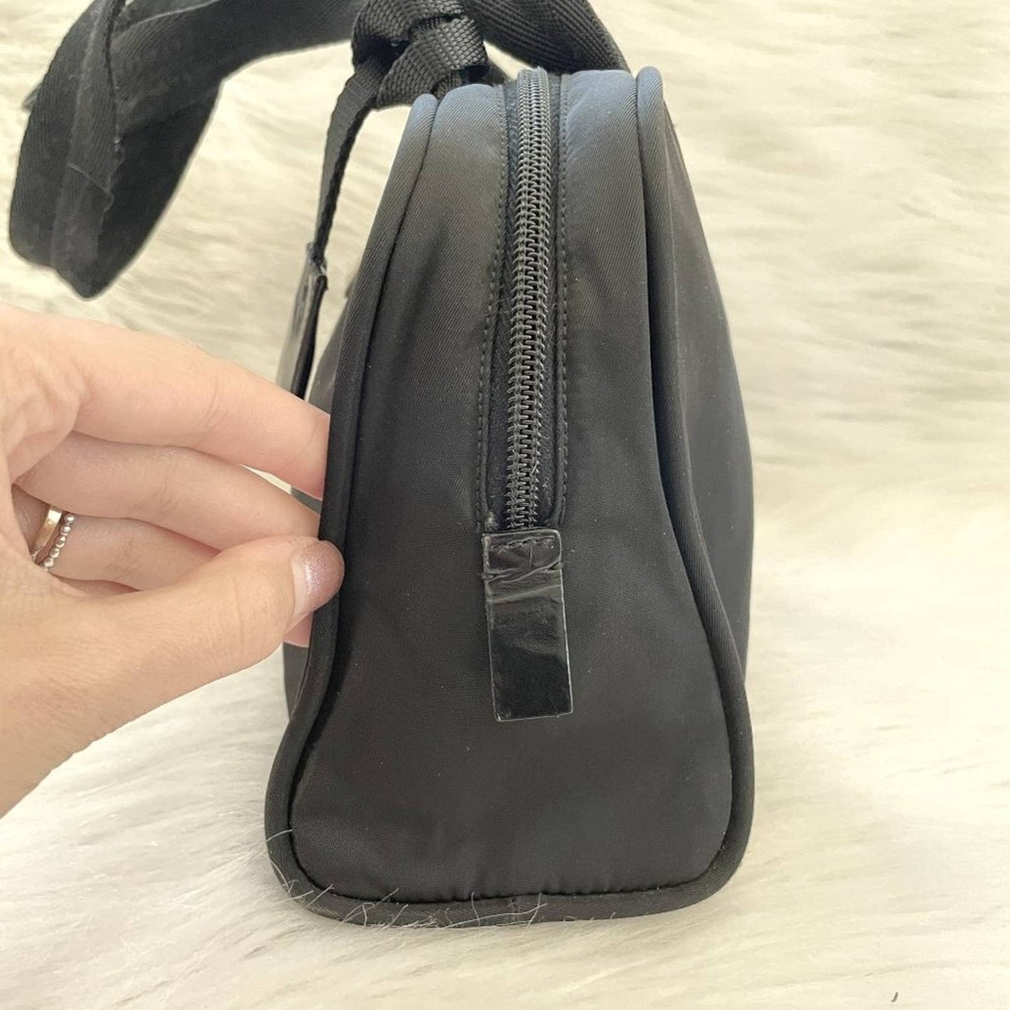 PRADA Vela Shoulder Bag in Black Tessuto Nylon Re-Nylon Sporty Bowling Y2K