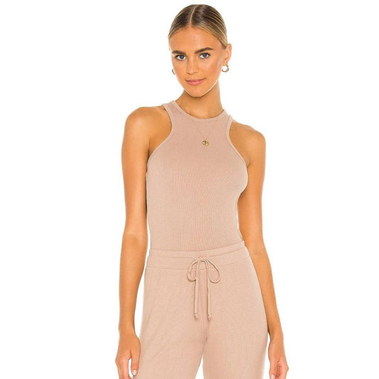 NEW LNA Alissar Tank Top in Nude Tan Cami Camisole Top XS