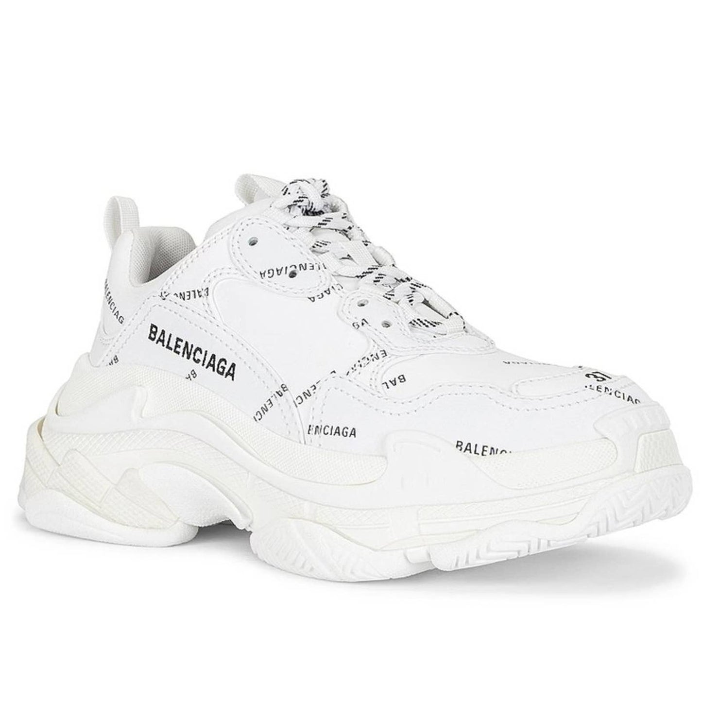 Balenciaga Triple S Sneakers in White & Black - Chunky Platform - 38 / 8