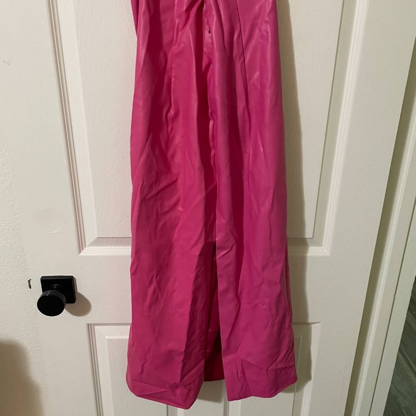 NEW Bardot Helena Faux Leather Midi Dress in Hot Pink 6 Medium