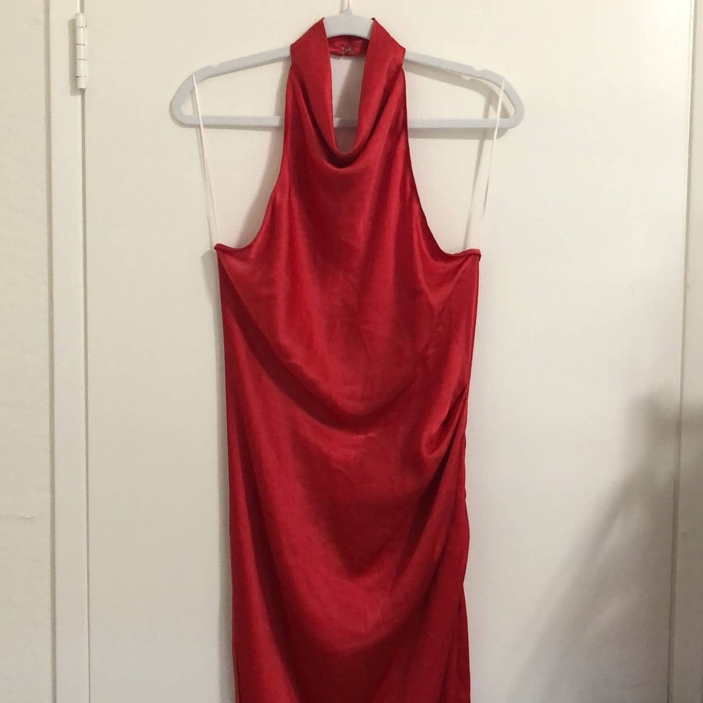 NEW Amanda Uprichard X REVOLVE Samba Gown Candy Apple Red Silk Maxi Dress MEDIUM