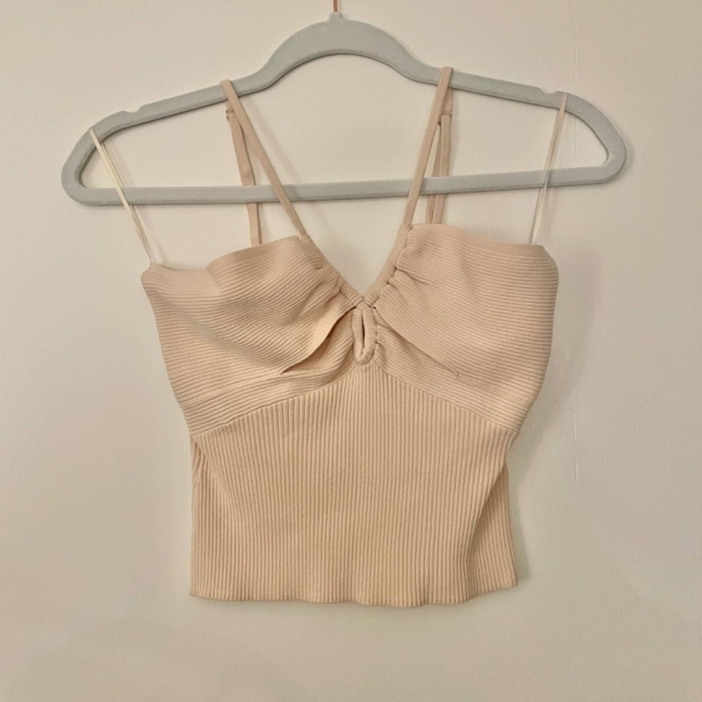 NEW A.L.C. Ana Halter Top Tank Cami in Macadamia Cream Off White Small S ALC