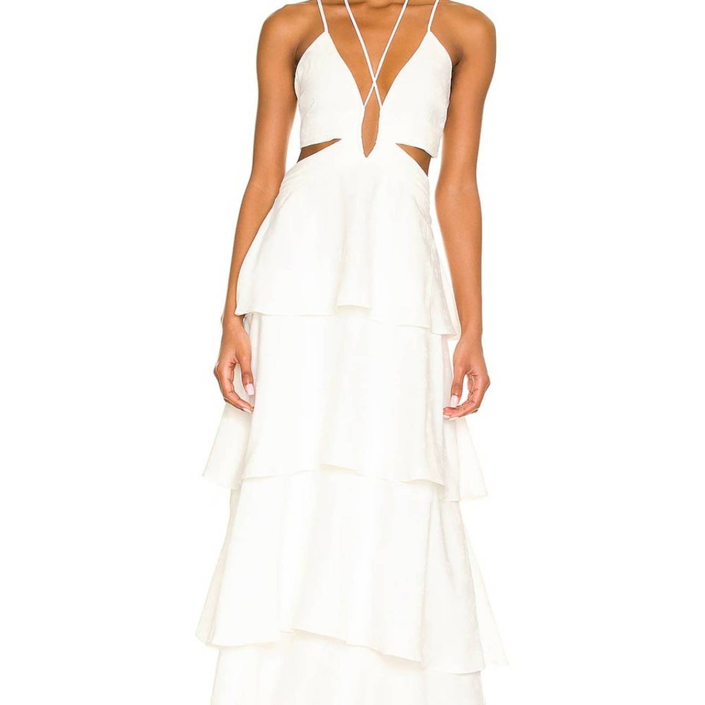 NEW Line & Dot Sonia Maxi Dress in White - Boho Hippie Beach Resort - Small S