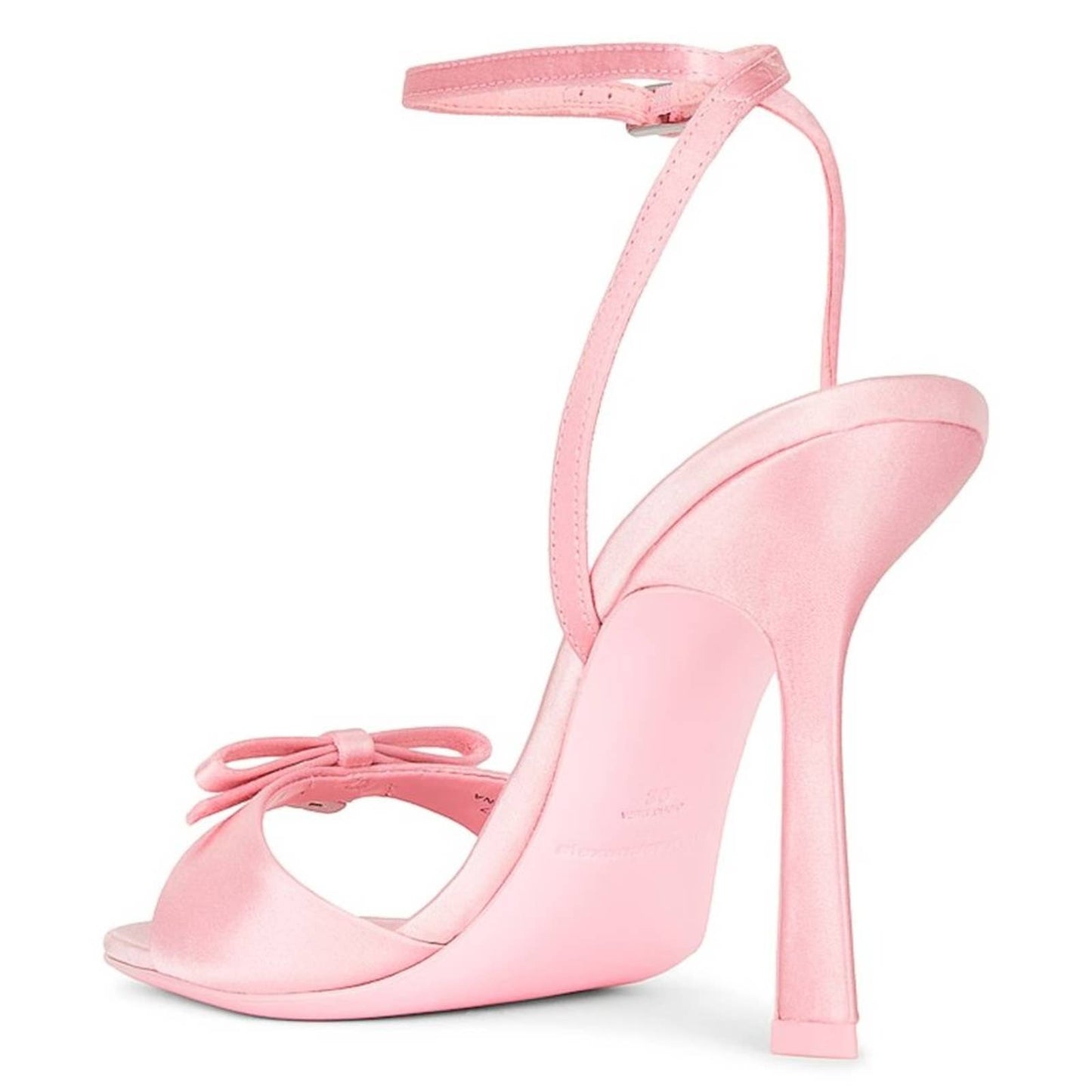 Alexander Wang Dahlia 105 Bow Heeled Sandal in Prism Pink Satin Heels 41 / 11