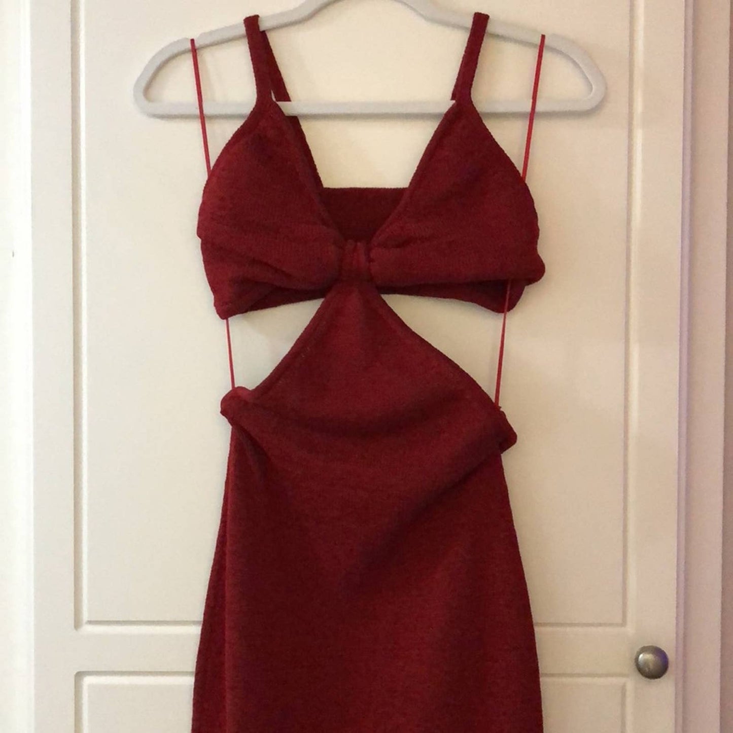 NEW Cult Gaia Serita Knit Dress in Begonia Red Midi Maxi Medium M