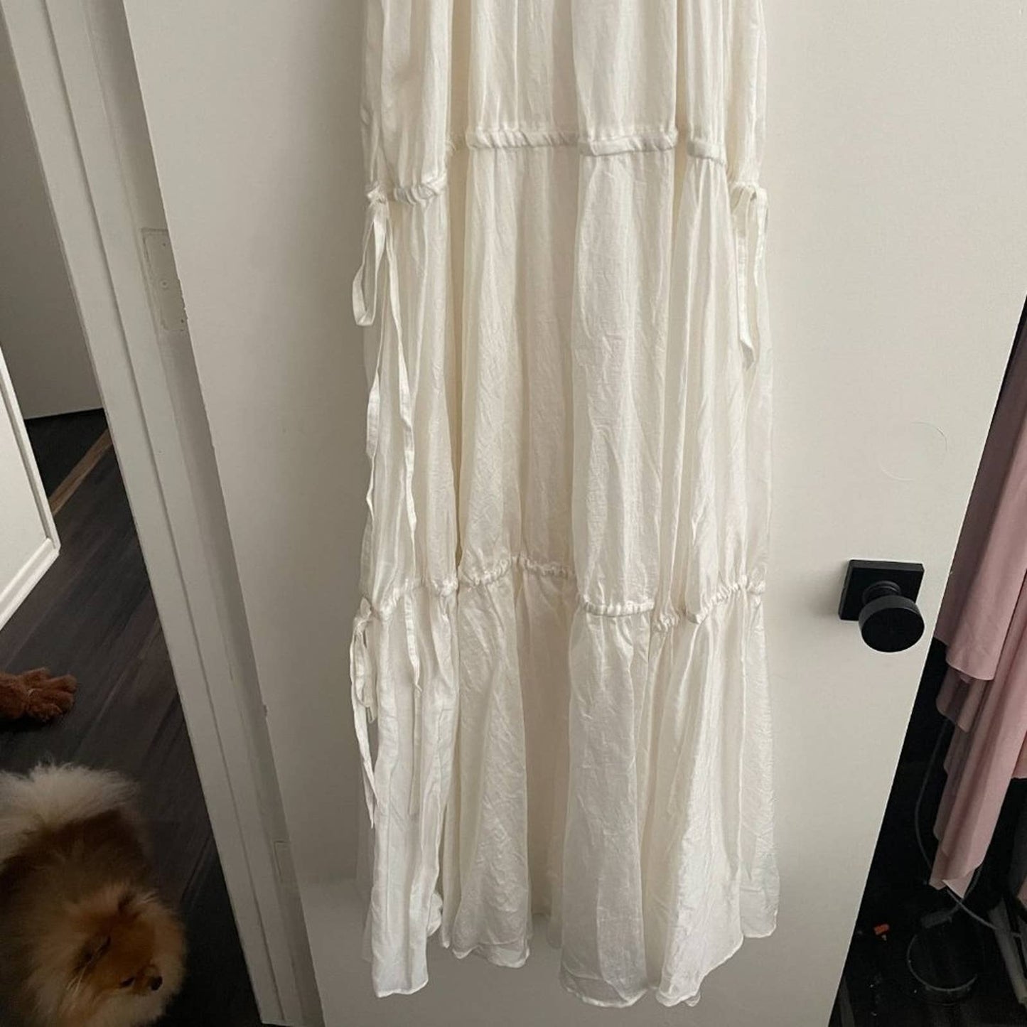 NEW Sabina Musayev Primavera Maxi Dress in White Boho Summer Vacation Gown Small