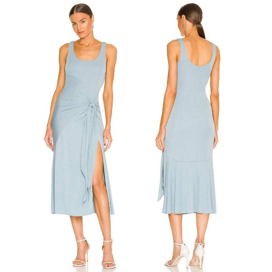 NEW Cinq a Sept Vera Midi Dress in Ocean Dew Light Blue Small S