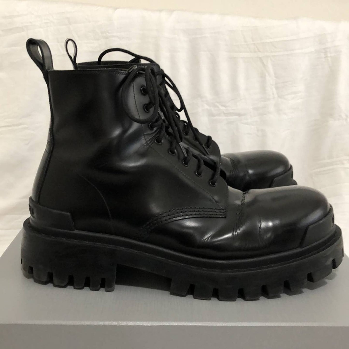 Balenciaga Strike Bootie in Black - Men's Combat Short Boot - 44 / 10