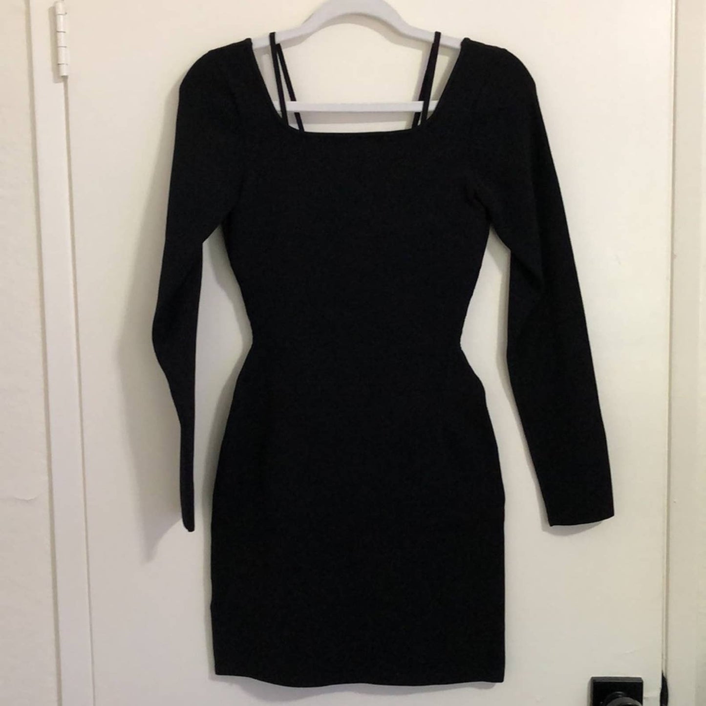 NEW NICHOLAS Viviana Mini Dress in Black Long Sleeve Short XS XSmall