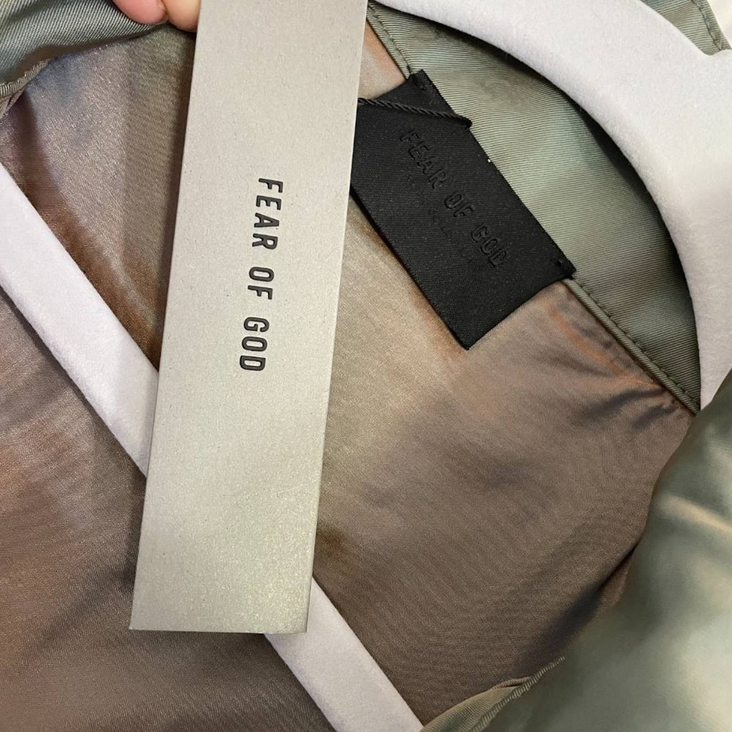 NEW Fear of God Souvenir Jacket Green Iridescent Army Medium Seventh Collection