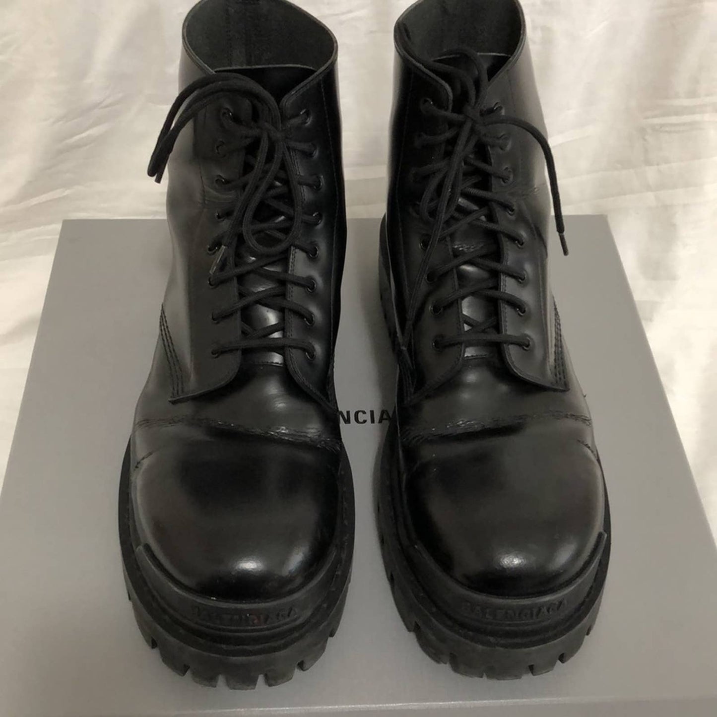 Balenciaga Strike Bootie in Black - Men's Combat Short Boot - 44 / 10