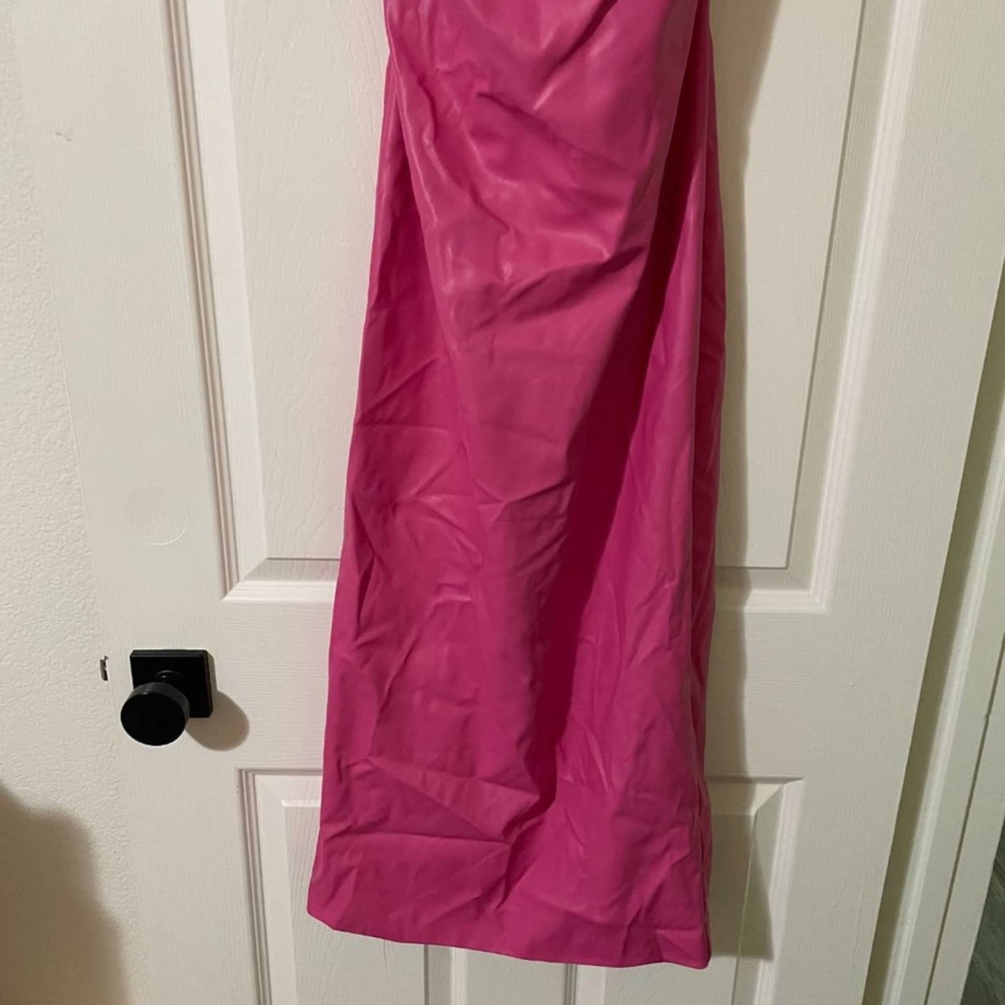 NEW Bardot Helena Faux Leather Midi Dress in Hot Pink 6 Medium