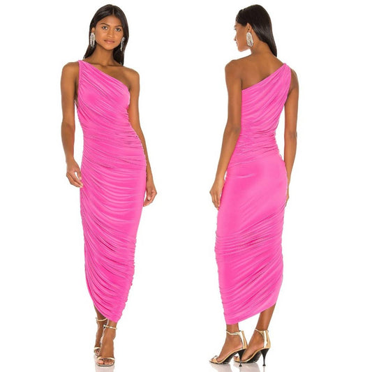 Norma Kamali X REVOLVE Diana Gown Orchid Hot Pink Bubblegum Maxi Dress SMALL