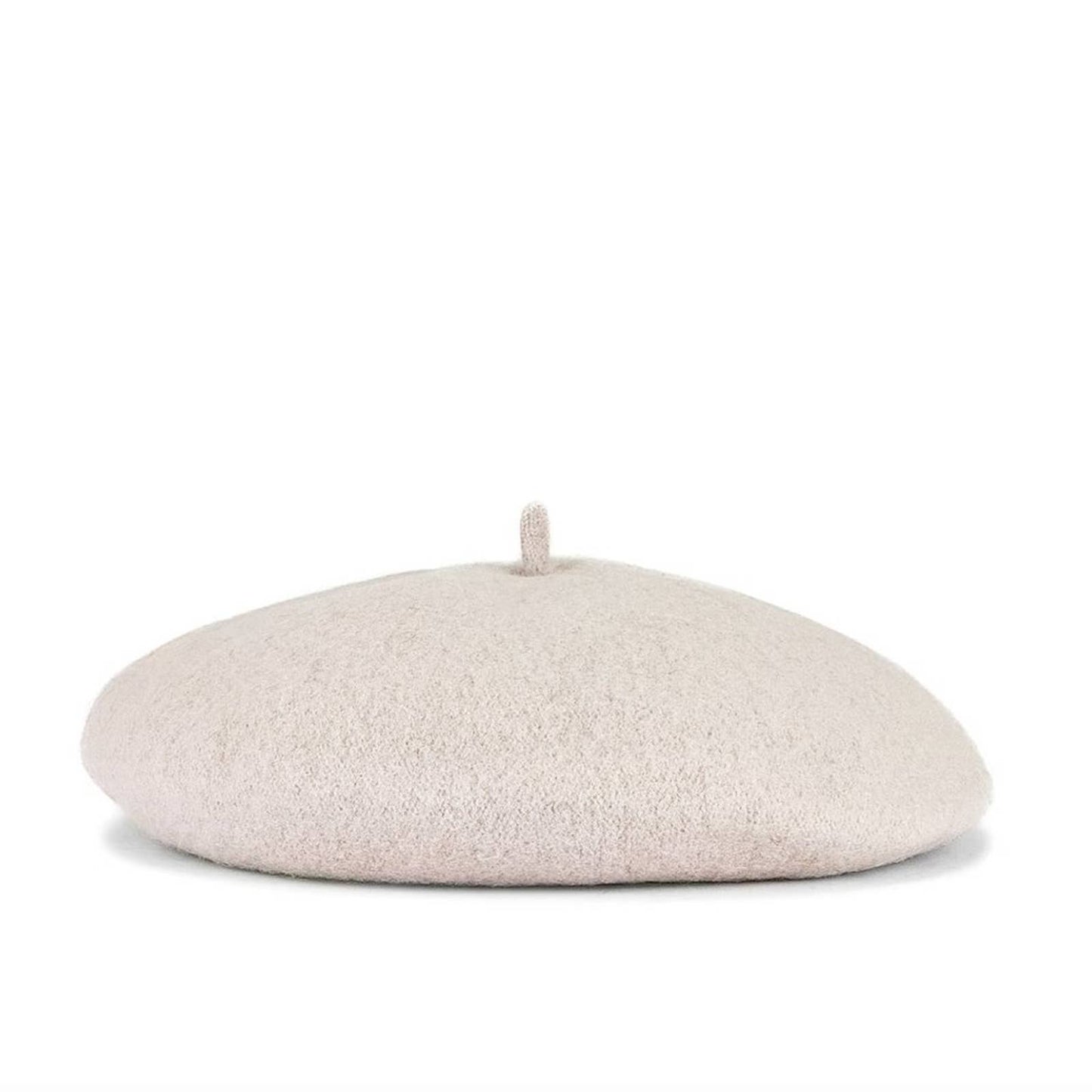 NEW Hat Attack Classic Wool Beret in Mother Of Pearl Off White Felt