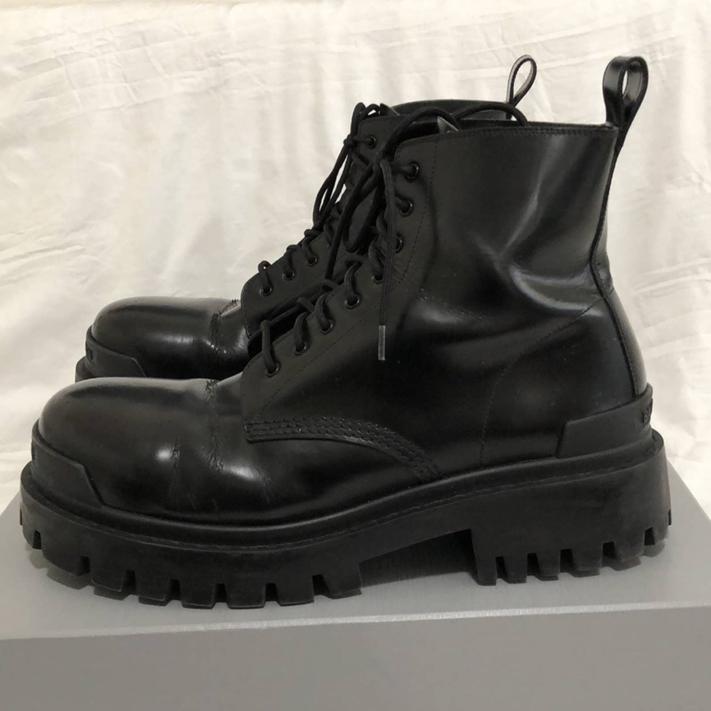 Balenciaga Strike Bootie in Black - Men's Combat Short Boot - 44 / 10