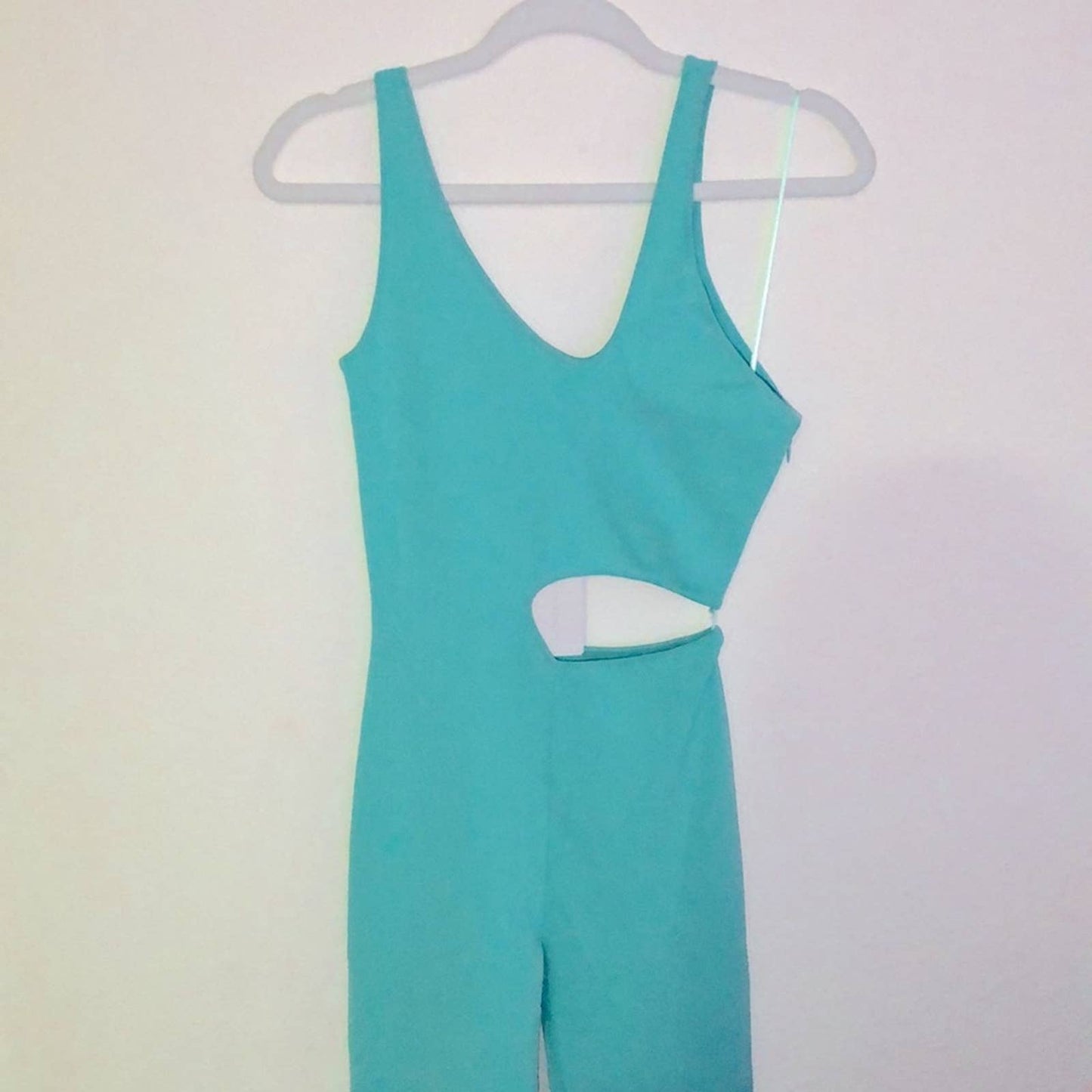 NEW Stella McCartney All In One Compact Knit Jumpsuit in Bright Teal Mint XS