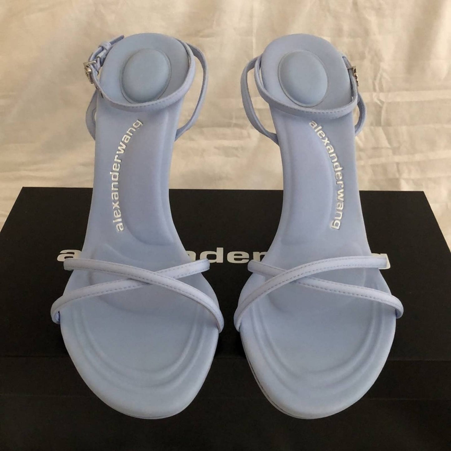 NEW Alexander Wang Dahlia 105 Heeled Sandal in Oxford Light Blue Heels 40 / 10