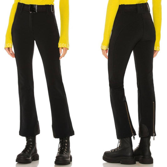 NEW Goldbergh Pippa Zip-Cuff Ski Pant Trouser in Black + Belt 40 / 6 Medium