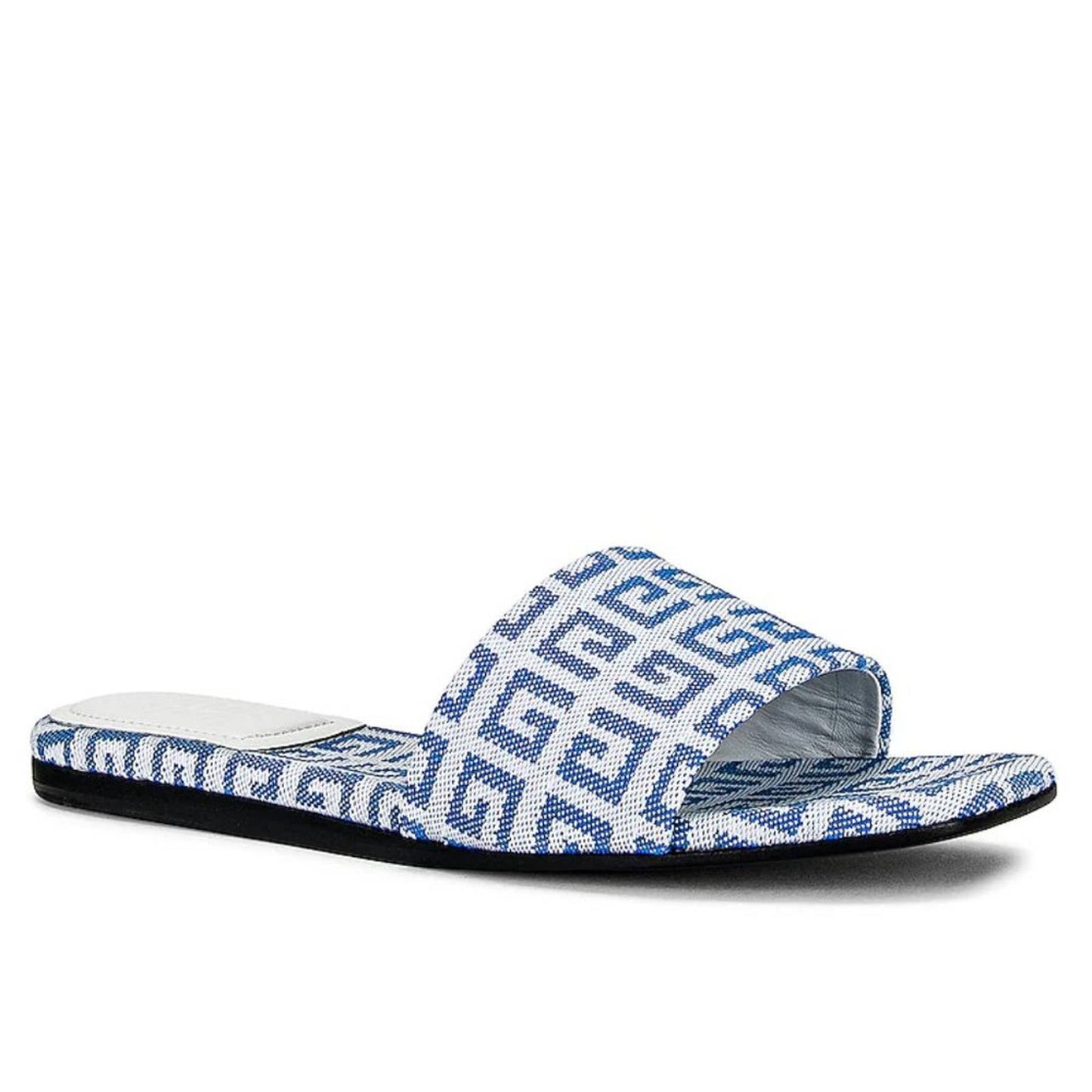 NEW Givenchy 4G Flat Mule Sandals in White & Blue Logo Slides Slide 39.5 / 9.5