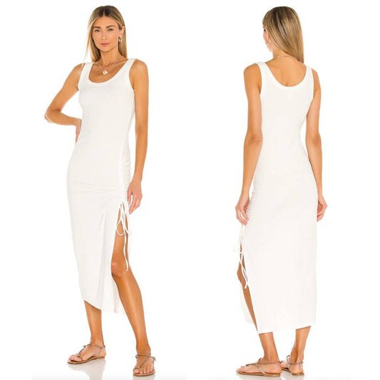 NEW L*SPACE Sandpiper Midi Dress in Cream White Beach Sun Dress Sundress Small S