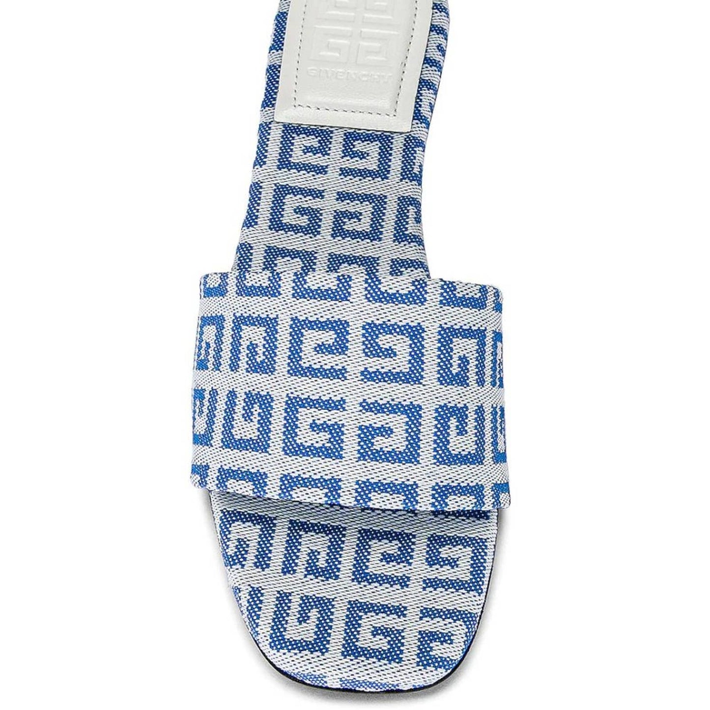 NEW Givenchy 4G Flat Mule Sandals in White & Blue Logo Slides Slide 39.5 / 9.5