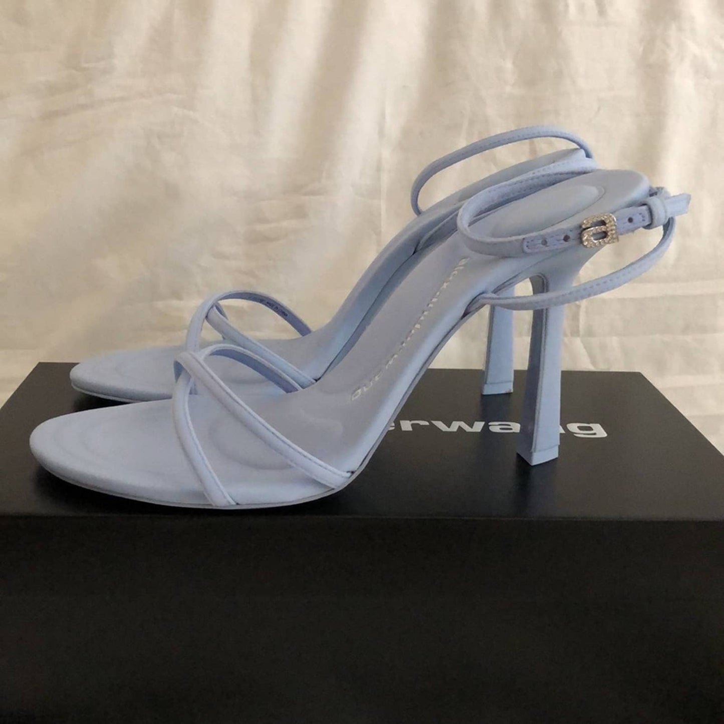 NEW Alexander Wang Dahlia 105 Heeled Sandal in Oxford Light Blue Heels 40 / 10