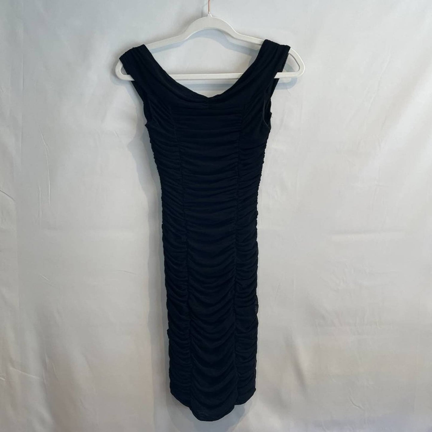 NEW ASTR the Label Bradbury Dress XS Black Mini Midi Cocktail Off Shoulder