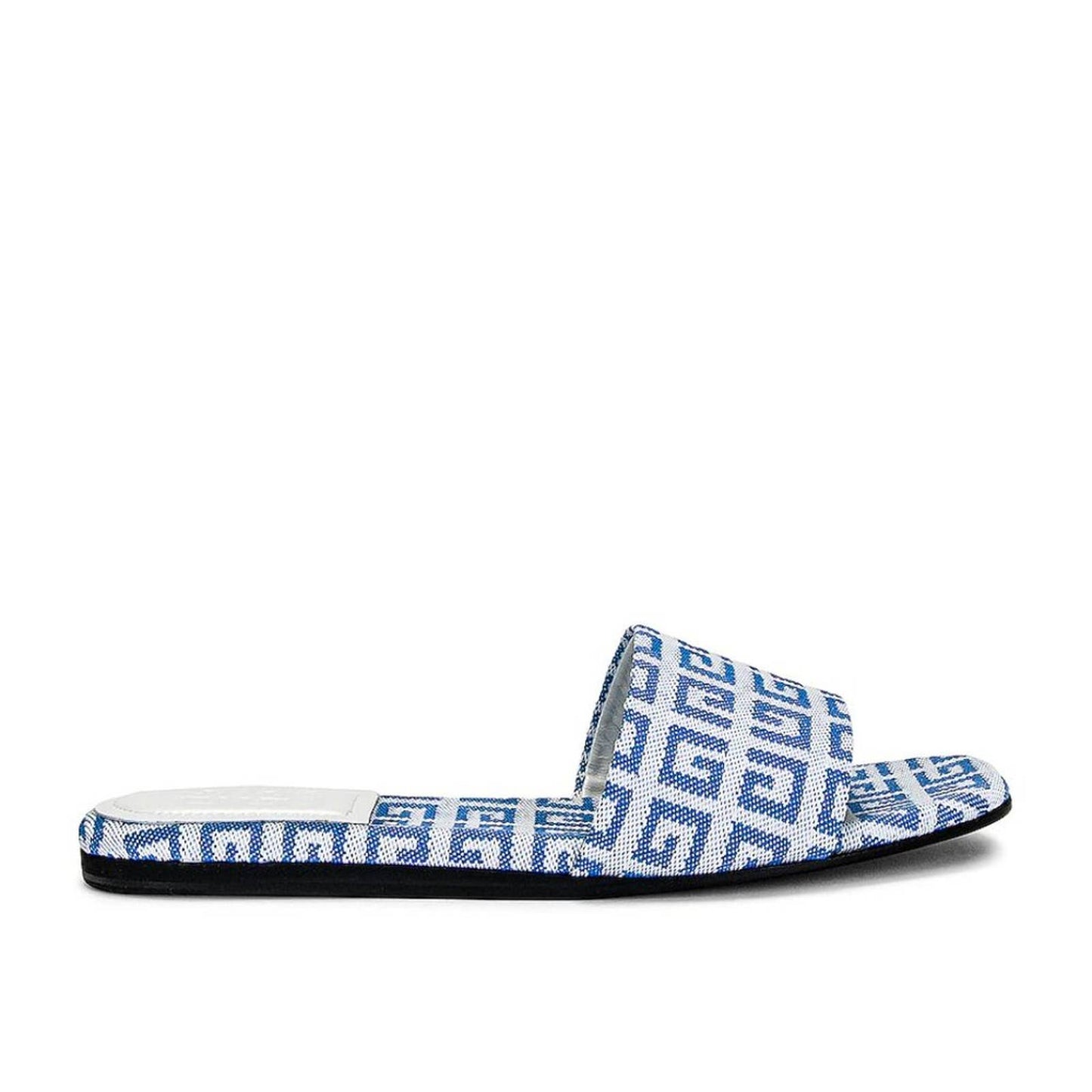 NEW Givenchy 4G Flat Mule Sandals in White & Blue Logo Slides Slide 39.5 / 9.5