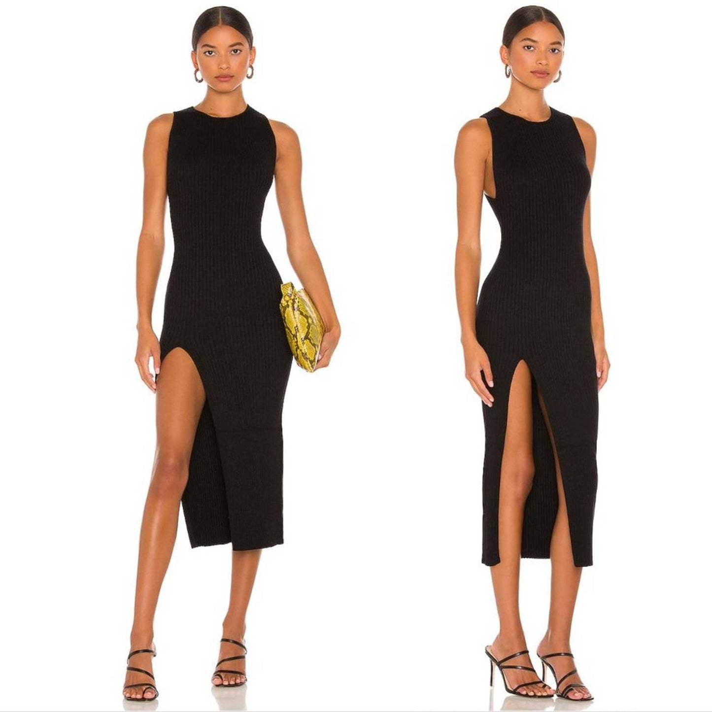 Atoir The Maui Midi Tank Dress in Black Knit Sundress XS XSmall