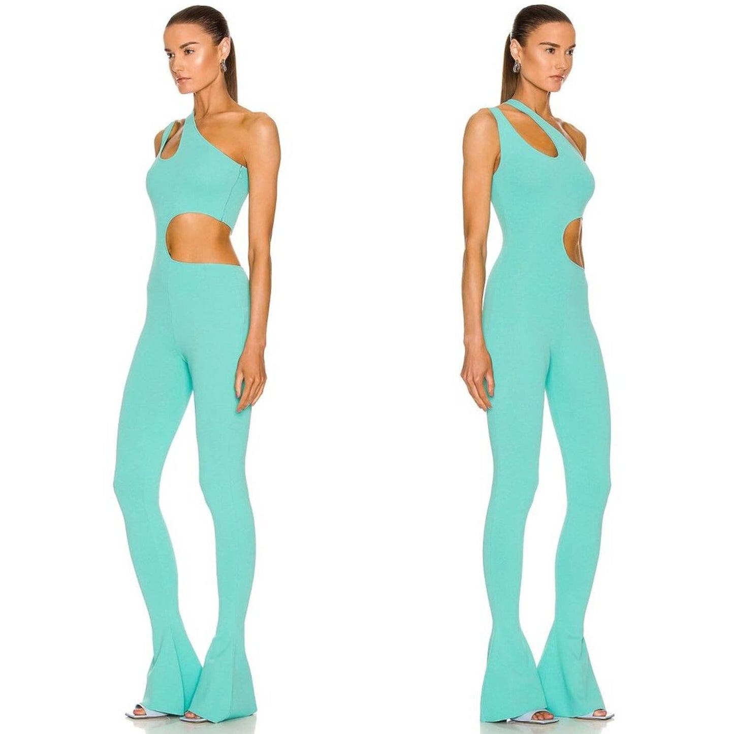 NEW Stella McCartney All In One Compact Knit Jumpsuit in Bright Teal Mint XS