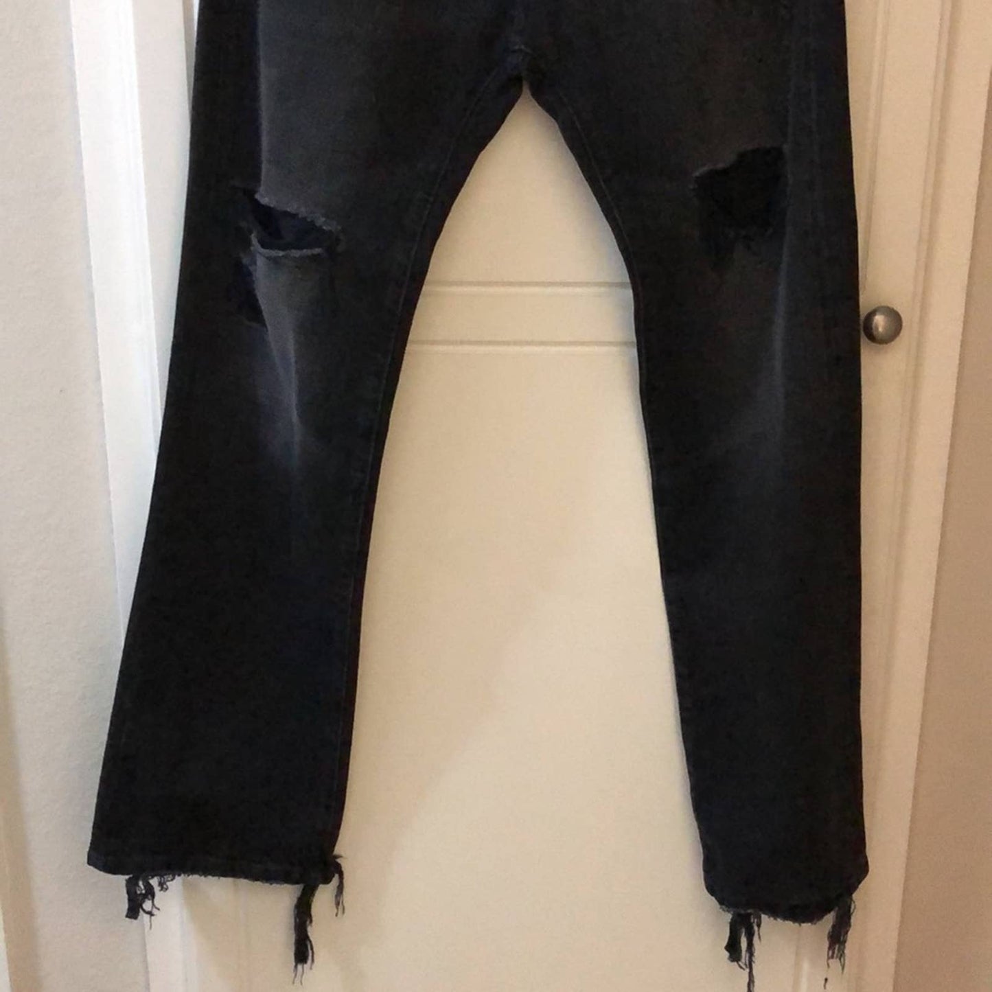 NEW R13 Izzy Drop Jean in Jake Black Dark Denim Straight Leg Boyfriend Baggy