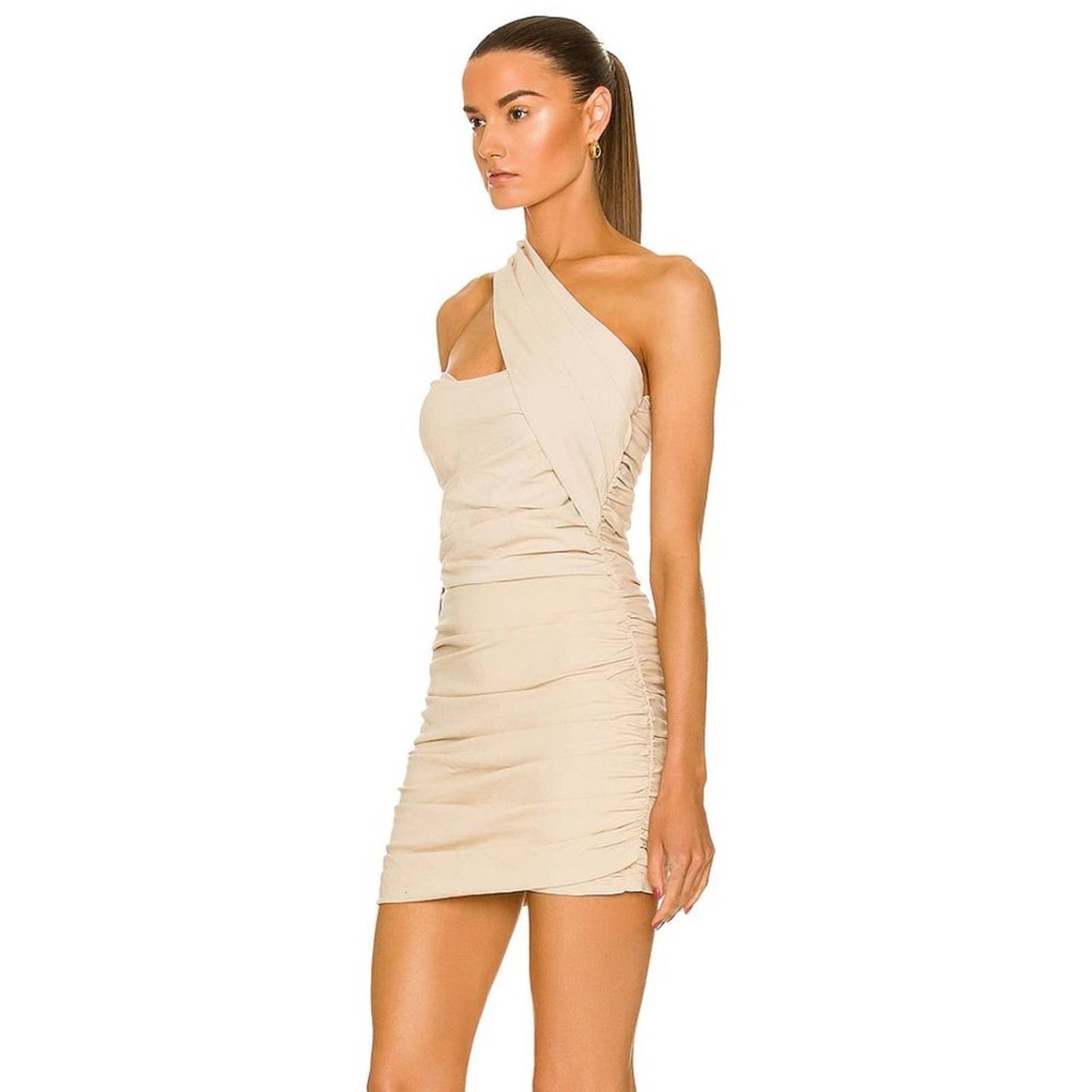 NEW Atoir The Oracle Mini Dress in Taupe Cream Nude Bandage XS XSmall