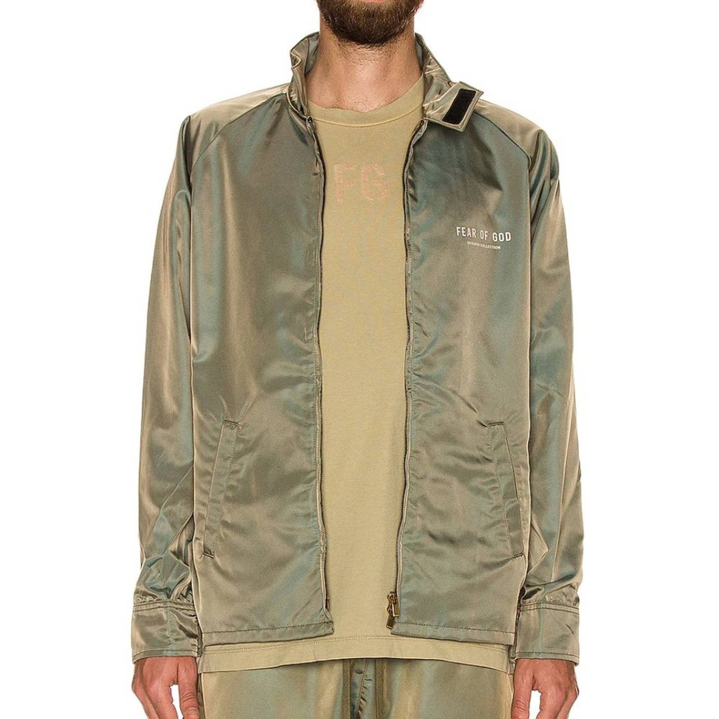 NEW Fear of God Souvenir Jacket Green Iridescent Army Medium Seventh Collection