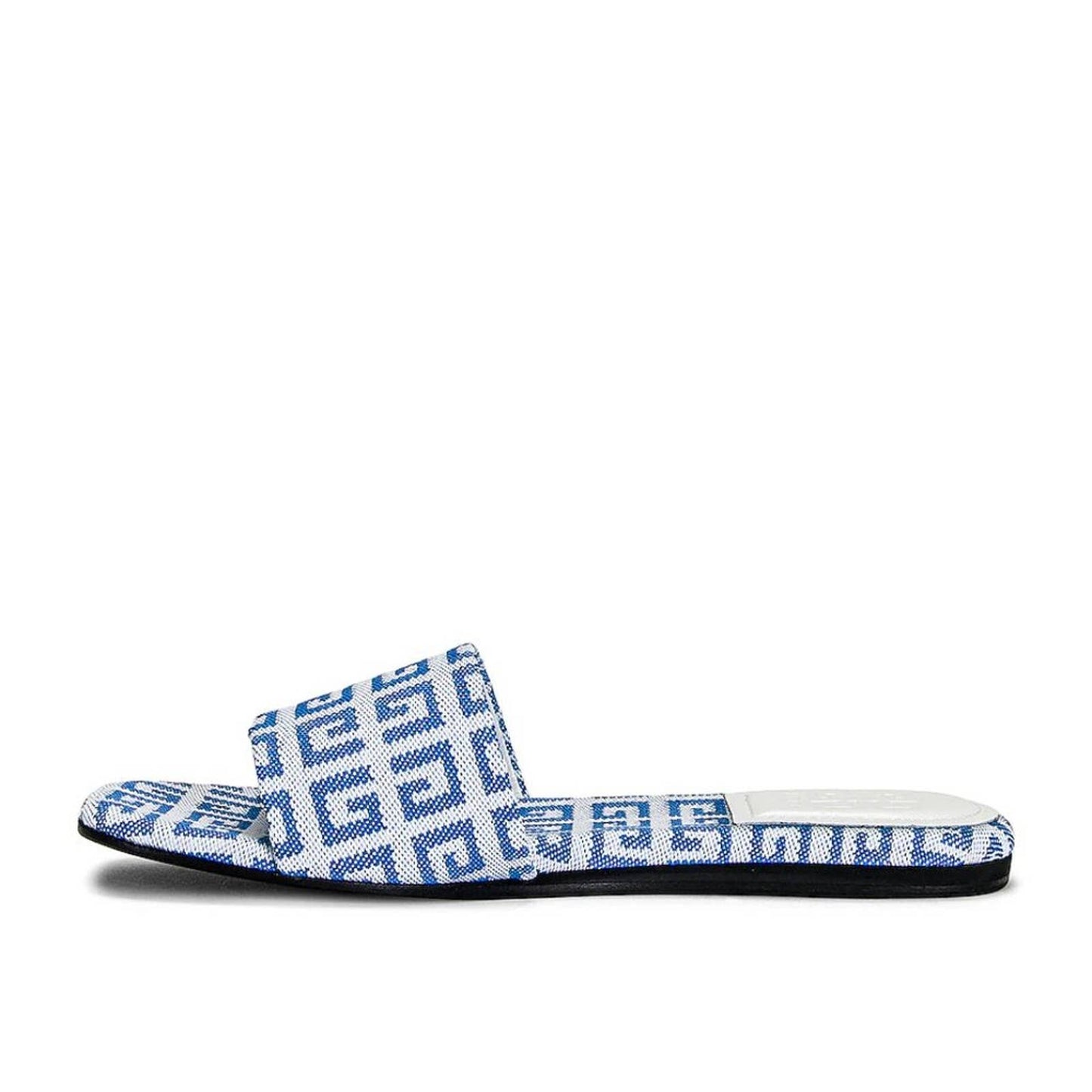 NEW Givenchy 4G Flat Mule Sandals in White & Blue Logo Slides Slide 39.5 / 9.5